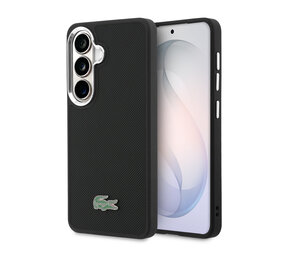 Lacoste Lacoste Galaxy S26 Back-Cover hul - MagSafe - Metal Edges - Iconic Petit Pique Logo - Schwarz Lacoste Lacoste Galaxy S26 Back-Cover hul - MagSafe - Metal Edges - Iconic Petit Pique Logo - Schwarz