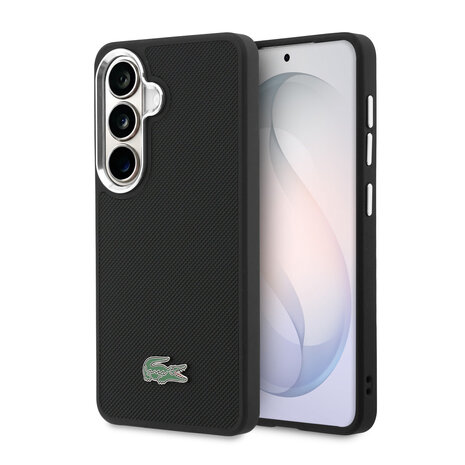 Lacoste Lacoste Galaxy S26 Back cover case - MagSafe - Metal Edges - Iconic Petit Pique Logo - Black Lacoste Lacoste Galaxy S26 Back cover case - MagSafe - Metal Edges - Iconic Petit Pique Logo - Black