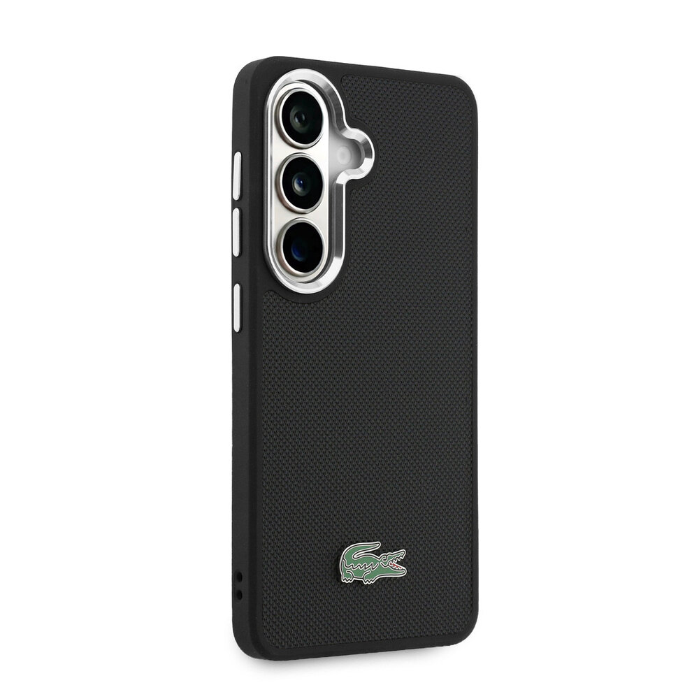 Lacoste Lacoste Galaxy S26 Back cover case - MagSafe - Metal Edges - Iconic Petit Pique Logo - Black Lacoste Lacoste Galaxy S26 Back cover case - MagSafe - Metal Edges - Iconic Petit Pique Logo - Black