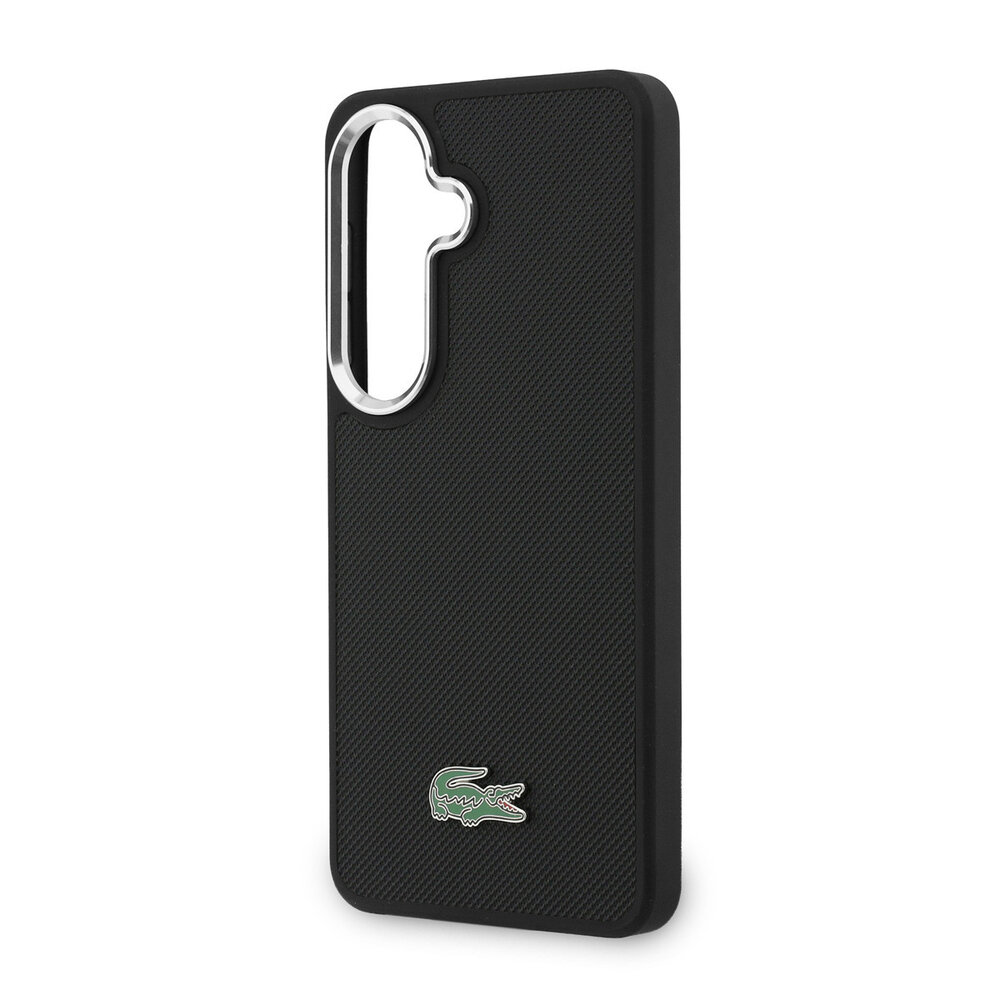 Lacoste Lacoste Galaxy S26 Back cover case - MagSafe - Metal Edges - Iconic Petit Pique Logo - Black Lacoste Lacoste Galaxy S26 Back cover case - MagSafe - Metal Edges - Iconic Petit Pique Logo - Black