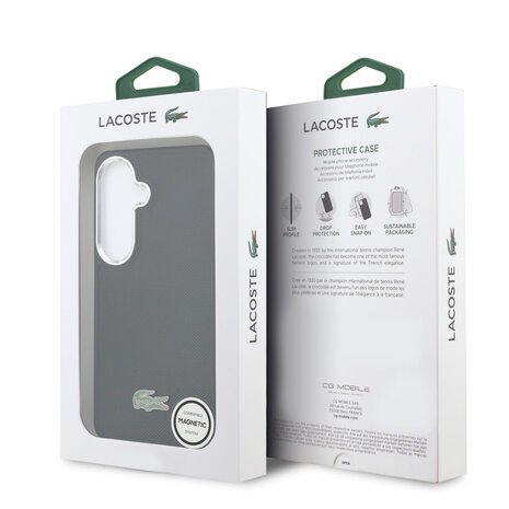 Lacoste Lacoste Galaxy S26 Back cover coque - MagSafe - Metal Edges - Iconic Petit Pique Logo - Noir Lacoste Lacoste Galaxy S26 Back cover coque - MagSafe - Metal Edges - Iconic Petit Pique Logo - Noir