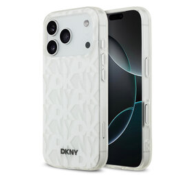 DKNY DKNY iPhone 17 Pro Backcover hoesje - Grid Pattern - Double Layer - Wit