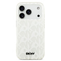 DKNY DKNY iPhone 17 Pro/iPhone 18 Pro Backcoverhoesje Rasterpatroon Dubbellaags - Wit