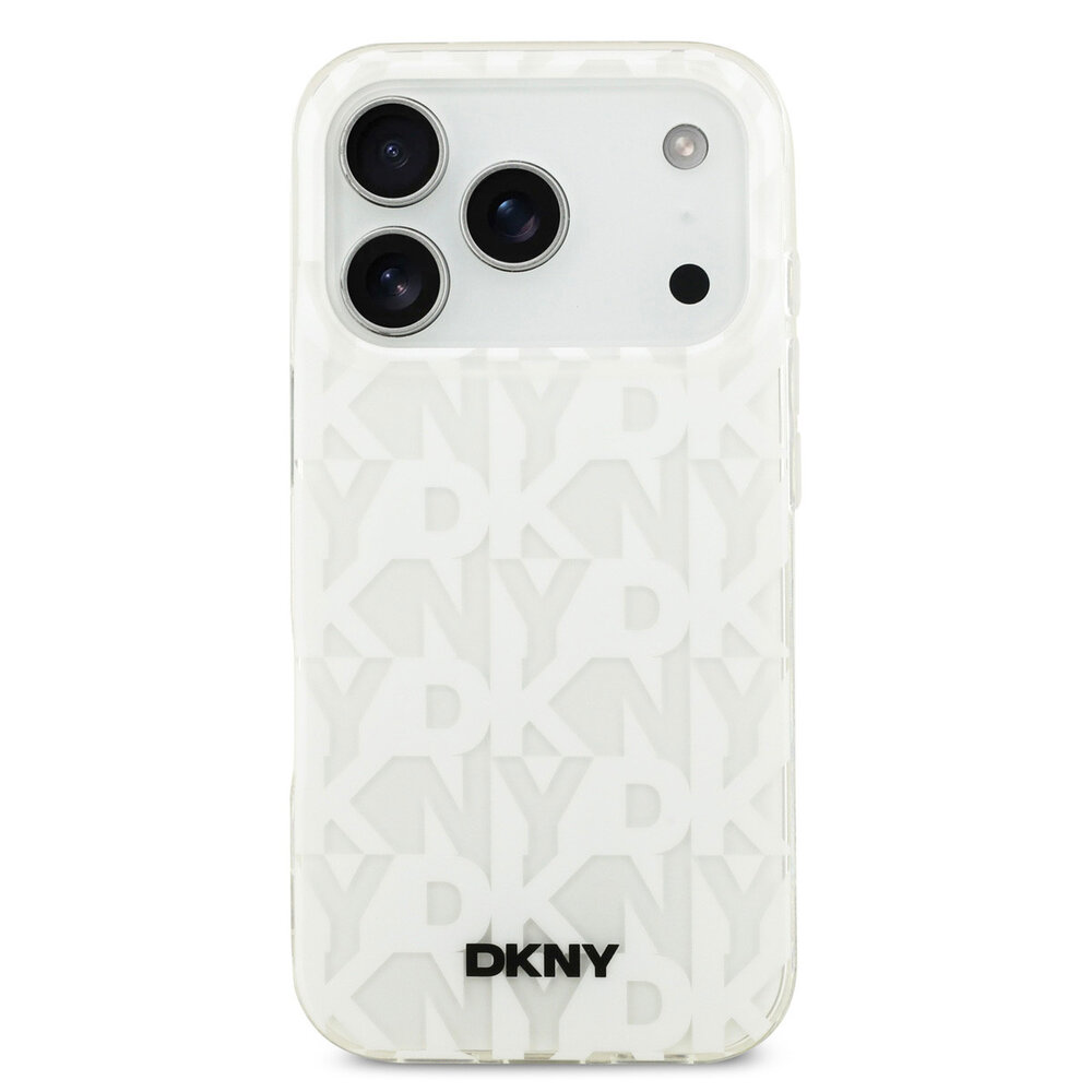 DKNY DKNY iPhone 17 Pro Back-Cover hul - Grid Pattern - Double Layer - Weiß