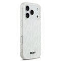 DKNY DKNY iPhone 17 Pro/iPhone 18 Pro Handyhülle Gittermuster Zweilagig - Weiß