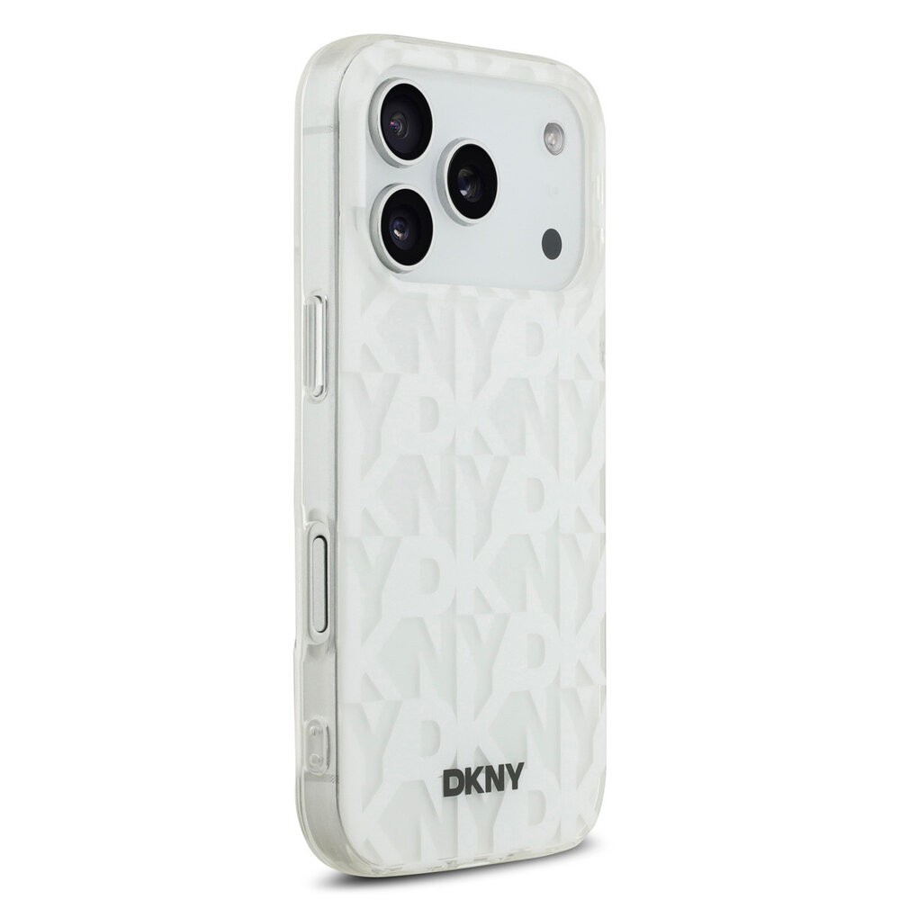 DKNY DKNY iPhone 17 Pro Back cover coque - Grid Pattern - Double Layer - Blanc DKNY DKNY iPhone 17 Pro Back cover coque - Grid Pattern - Double Layer - Blanc