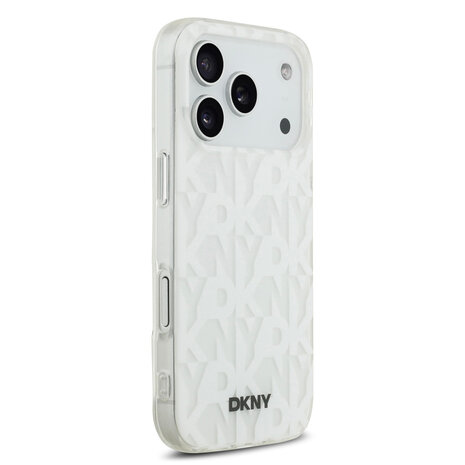 DKNY DKNY iPhone 17 Pro Back cover coque - Grid Pattern - Double Layer - Blanc DKNY DKNY iPhone 17 Pro Back cover coque - Grid Pattern - Double Layer - Blanc
