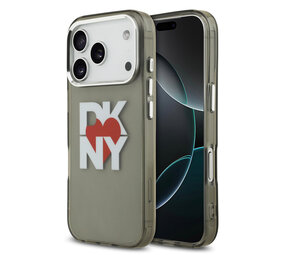 DKNY DKNY iPhone 17 Pro Back cover coque - Printed Heart Logo - Noir translucide DKNY DKNY iPhone 17 Pro Back cover coque - Printed Heart Logo - Noir translucide