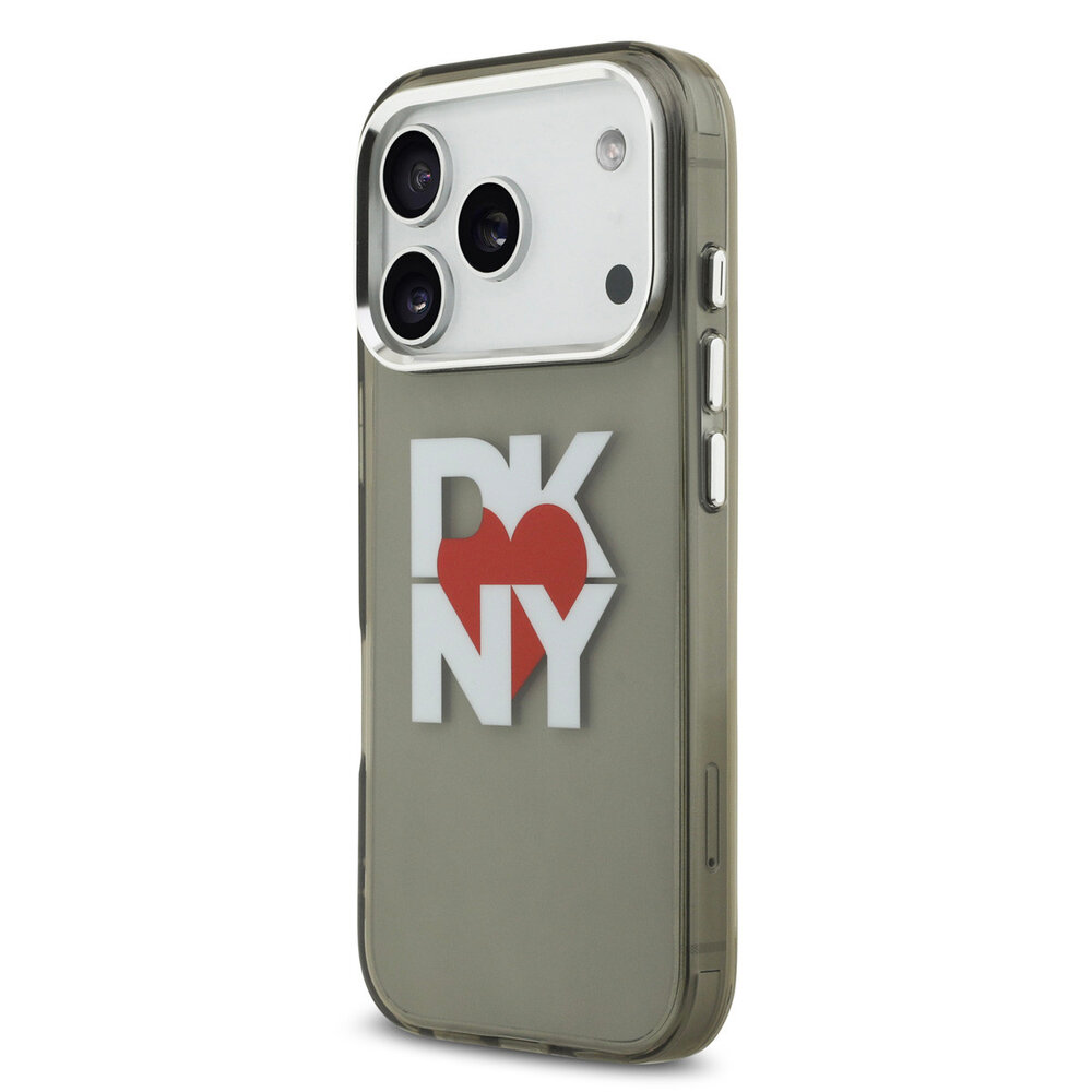 DKNY DKNY iPhone 17 Pro Back cover case - Printed Heart Logo - Translucent Black