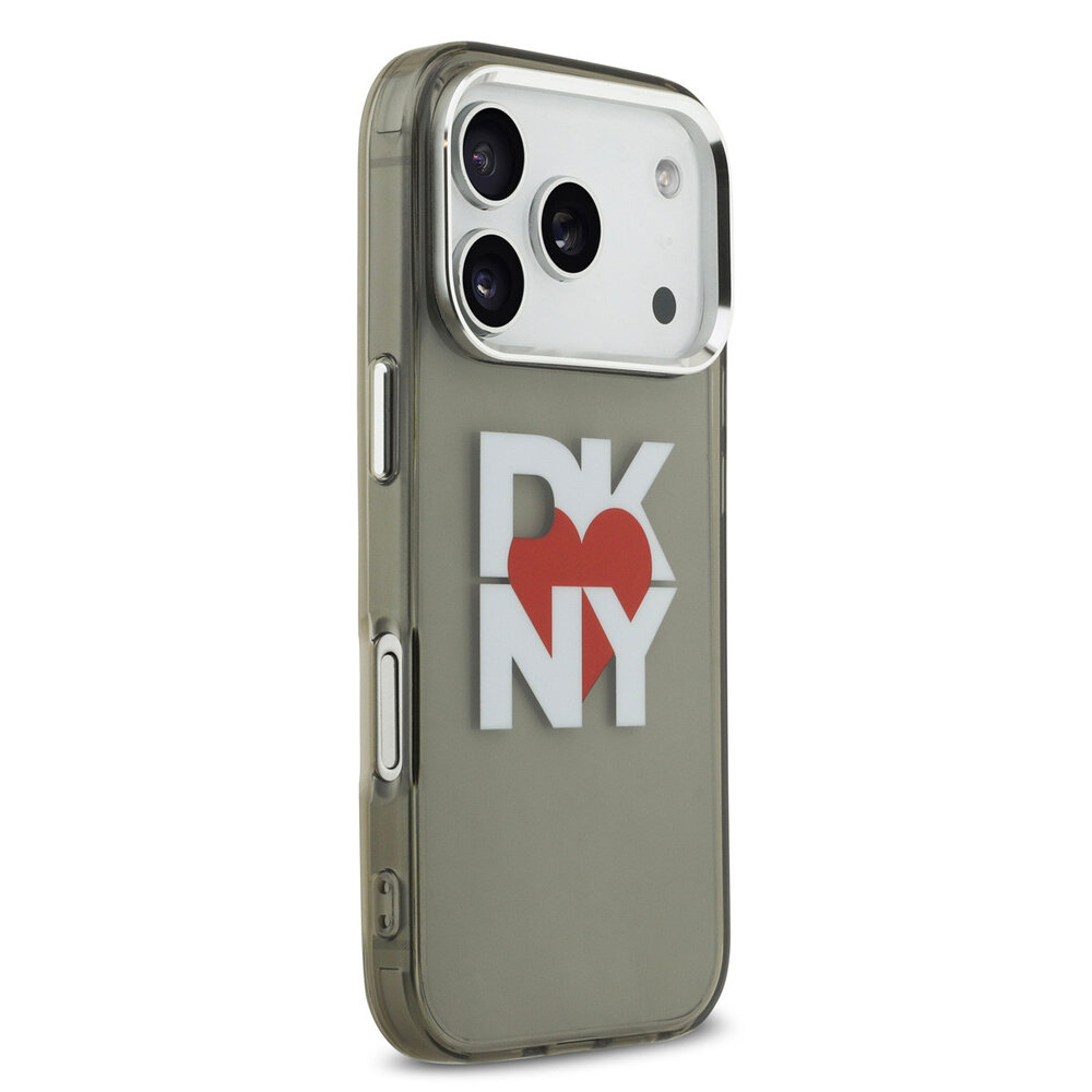 DKNY DKNY iPhone 17 Pro Back cover coque - Printed Heart Logo - Noir translucide DKNY DKNY iPhone 17 Pro Back cover coque - Printed Heart Logo - Noir translucide