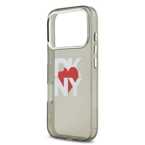 DKNY DKNY iPhone 17 Pro/iPhone 18 Pro Handyhülle Gedrucktes Herzlogo - Transparentes Schwarz