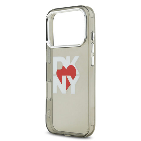 DKNY DKNY iPhone 17 Pro Backcover hoesje - Printed Heart Logo - Doorzichtig Zwart DKNY DKNY iPhone 17 Pro Backcover hoesje - Printed Heart Logo - Doorzichtig Zwart