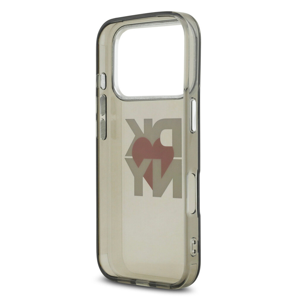 DKNY DKNY iPhone 17 Pro Back-Cover hul - Printed Heart Logo - Durchscheinend Schwarz