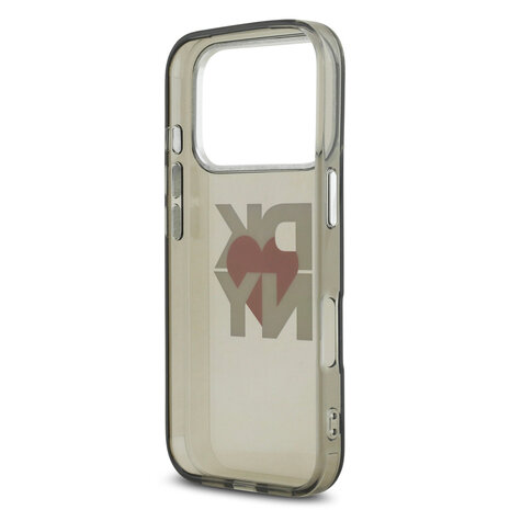 DKNY DKNY iPhone 17 Pro Back cover coque - Printed Heart Logo - Noir translucide DKNY DKNY iPhone 17 Pro Back cover coque - Printed Heart Logo - Noir translucide