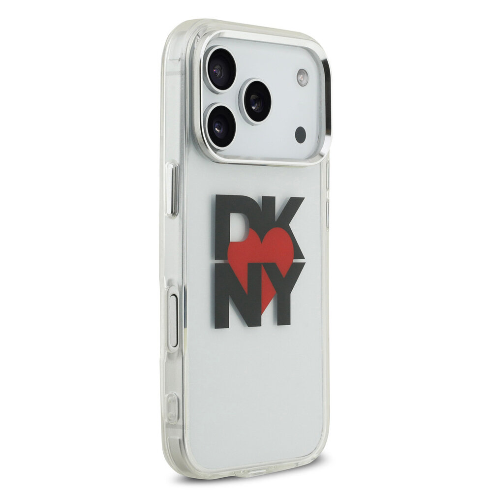DKNY DKNY iPhone 17 Pro Back cover case - Printed Heart Logo - Translucent Black