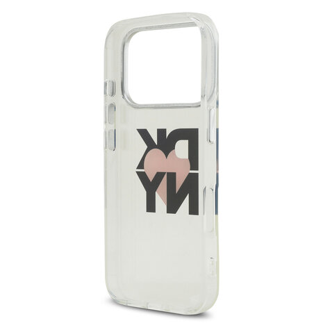 DKNY DKNY iPhone 17 Pro Back cover coque - Printed Heart Logo - Noir translucide