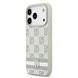 DKNY DKNY iPhone 17 Pro Backcover hoesje - Checkered Pattern With Printed Stripes - Beige DKNY DKNY iPhone 17 Pro Backcover hoesje - Checkered Pattern With Printed Stripes - Beige