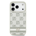 DKNY DKNY iPhone 17 Pro/iPhone 18 Pro Handyhülle Karomuster mit gedruckten Streifen - Beige