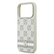DKNY DKNY iPhone 17 Pro Back cover case - Checkered Pattern With Printed Stripes - Beige DKNY DKNY iPhone 17 Pro Back cover case - Checkered Pattern With Printed Stripes - Beige