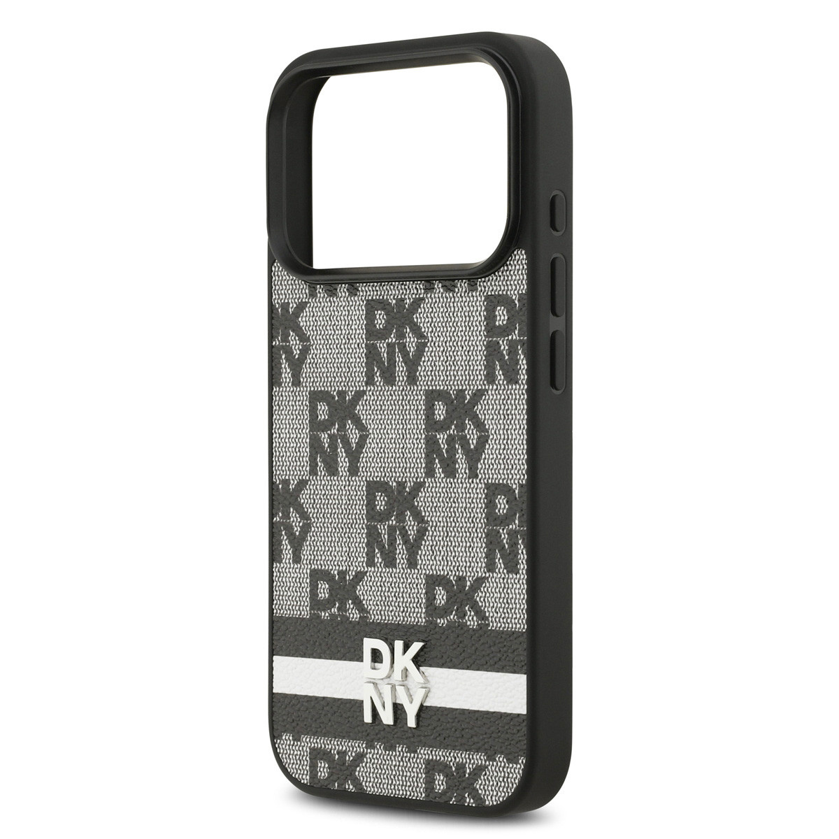DKNY DKNY iPhone 17 Pro Backcover hoesje - Checkered Pattern With Printed Stripes - Zwart, foto 6 van 6