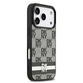 DKNY DKNY iPhone 17 Pro/iPhone 18 Pro Backcoverhoesje Ruitpatroon met gedrukte strepen - Zwart