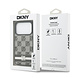 DKNY DKNY iPhone 17 Pro Backcover hoesje - Checkered Pattern With Printed Stripes - Zwart