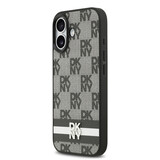 DKNY DKNY iPhone 17 Back-Cover hul - Checkered Pattern With Printed Stripes - Schwarz