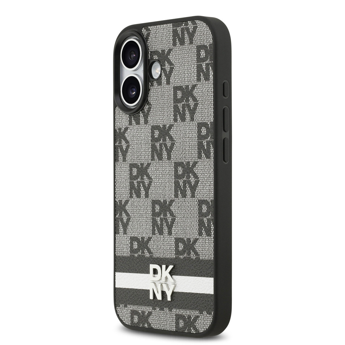 DKNY DKNY iPhone 17 Backcover hoesje - Checkered Pattern With Printed Stripes - Zwart, foto 2 van 6