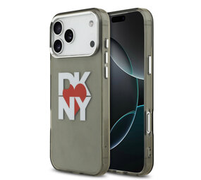 DKNY DKNY iPhone 17 Pro Max Back cover coque - Printed Heart Logo - Noir translucide
