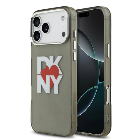 DKNY DKNY iPhone 17 Pro Max Back cover case - Printed Heart Logo - Translucent Black DKNY DKNY iPhone 17 Pro Max Back cover case - Printed Heart Logo - Translucent Black