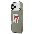 DKNY DKNY iPhone 17 Pro Max/iPhone 18 Pro Max Handyhülle Gedrucktes Herzlogo - Transparentes Schwarz