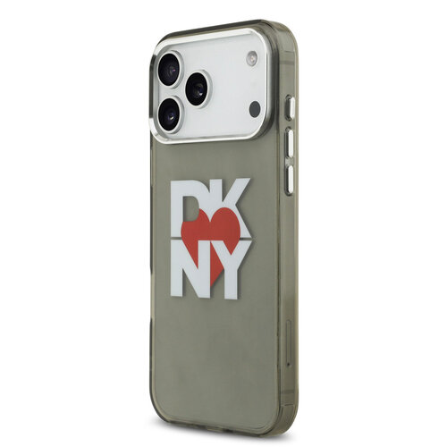 DKNY DKNY iPhone 17 Pro Max/iPhone 18 Pro Max Handyhülle Gedrucktes Herzlogo - Transparentes Schwarz