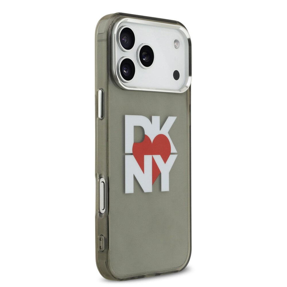 DKNY DKNY iPhone 17 Pro Max Back cover coque - Printed Heart Logo - Noir translucide DKNY DKNY iPhone 17 Pro Max Back cover coque - Printed Heart Logo - Noir translucide