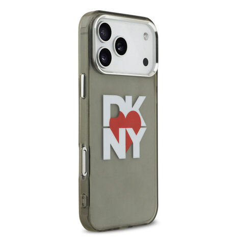 DKNY DKNY iPhone 17 Pro Max Back cover coque - Printed Heart Logo - Noir translucide DKNY DKNY iPhone 17 Pro Max Back cover coque - Printed Heart Logo - Noir translucide