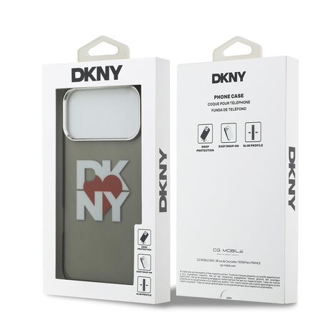 DKNY DKNY iPhone 17 Pro Max Back cover case - Printed Heart Logo - Translucent Black DKNY DKNY iPhone 17 Pro Max Back cover case - Printed Heart Logo - Translucent Black
