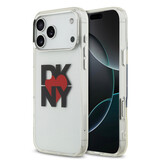 DKNY DKNY iPhone 17 Pro Max Back cover coque - Printed Heart Logo - Noir translucide