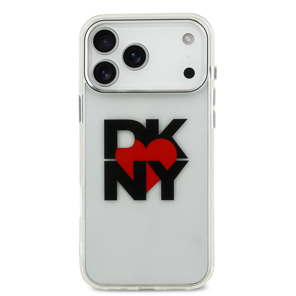DKNY DKNY iPhone 17 Pro Max Backcover hoesje - Printed Heart Logo - Doorzichtig Zwart DKNY DKNY iPhone 17 Pro Max Backcover hoesje - Printed Heart Logo - Doorzichtig Zwart