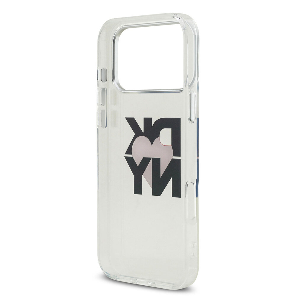 DKNY DKNY iPhone 17 Pro Max Back cover coque - Printed Heart Logo - Noir translucide