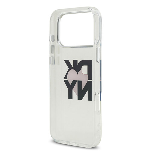 DKNY DKNY iPhone 17 Pro Max/iPhone 18 Pro Max Handyhülle Gedrucktes Herzlogo - Transparentes Schwarz