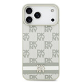 DKNY DKNY iPhone 17 Pro Max/iPhone 18 Pro Max Handyhülle Karomuster mit gedruckten Streifen - Beige