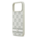 DKNY DKNY iPhone 17 Pro Max/iPhone 18 Pro Max Handyhülle Karomuster mit gedruckten Streifen - Beige