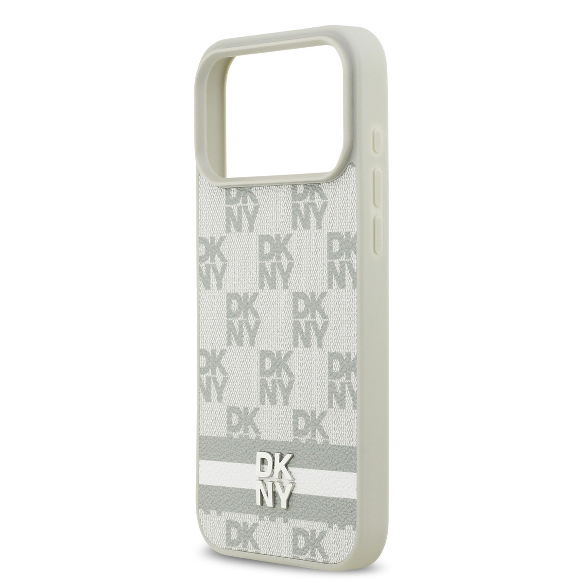 DKNY DKNY iPhone 17 Pro Max Backcover hoesje - Checkered Pattern With Printed Stripes - Beige, foto 6 van 6