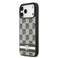 DKNY DKNY iPhone 17 Pro Max/iPhone 18 Pro Max Backcoverhoesje Ruitpatroon met gedrukte strepen - Zwart