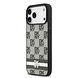 DKNY DKNY iPhone 17 Pro Max Back cover coque - Checkered Pattern With Printed Stripes - Noir