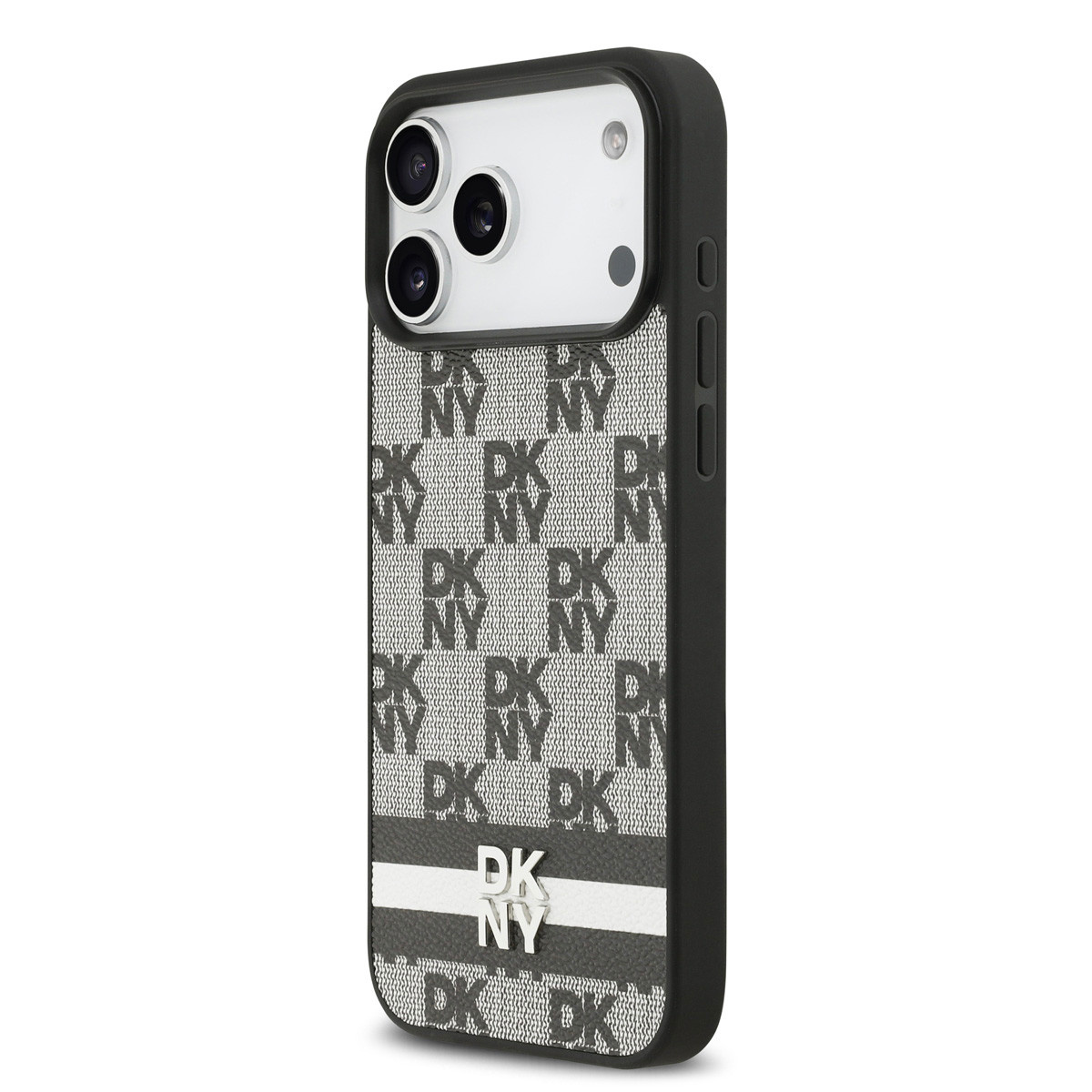 DKNY DKNY iPhone 17 Pro Max Backcover hoesje - Checkered Pattern With Printed Stripes - Zwart, foto 2 van 6