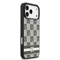 DKNY DKNY iPhone 17 Pro Max/iPhone 18 Pro Max Backcoverhoesje Ruitpatroon met gedrukte strepen - Zwart