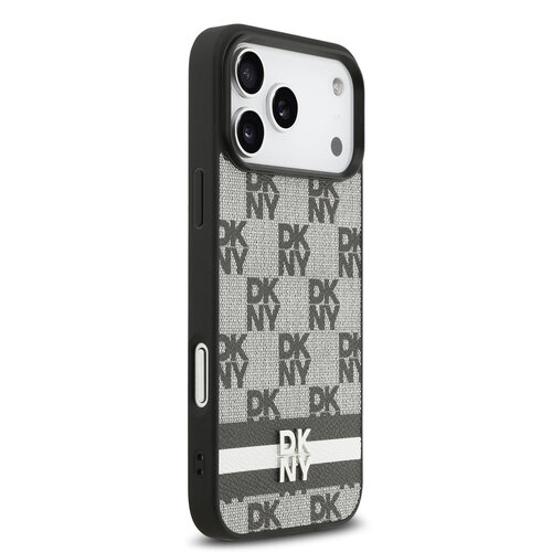 DKNY DKNY iPhone 17 Pro Max/iPhone 18 Pro Max Handyhülle Karomuster mit gedruckten Streifen - Schwarz