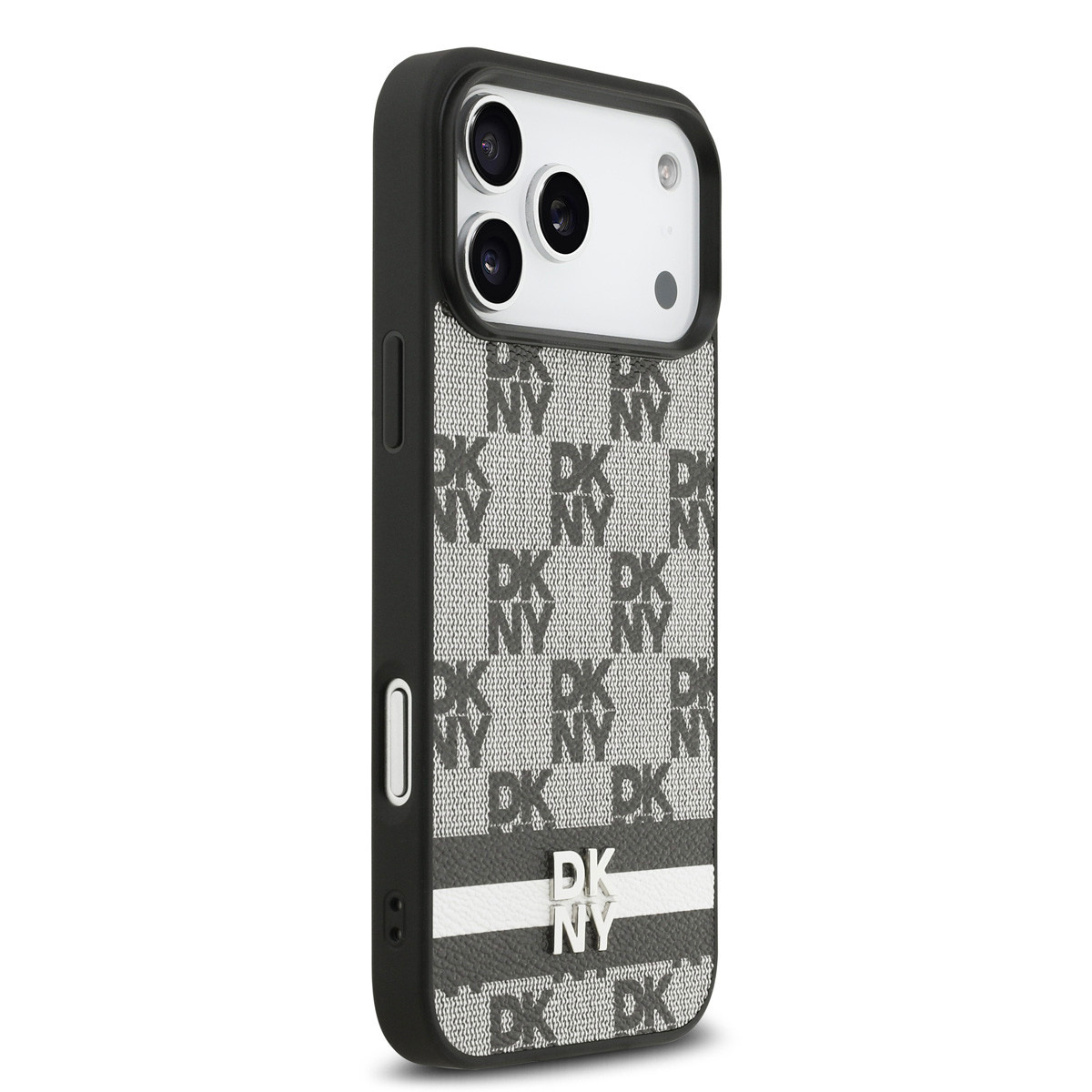 DKNY DKNY iPhone 17 Pro Max Backcover hoesje - Checkered Pattern With Printed Stripes - Zwart, foto 4 van 6