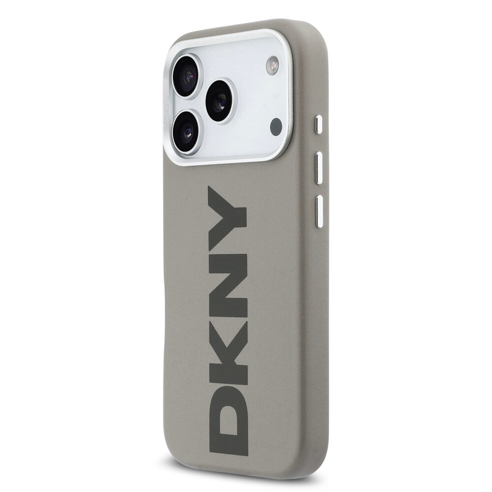 DKNY DKNY iPhone 17 Pro Back cover coque - MagSafe - Full Wrap With Large Vertical Logo - Beige