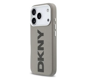 DKNY DKNY iPhone 17 Pro Backcover hoesje - MagSafe - Full Wrap With Large Vertical Logo - Beige